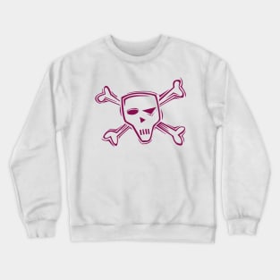 Rebellion in Bones - Fed-Up Skull and Crossbones Crewneck Sweatshirt